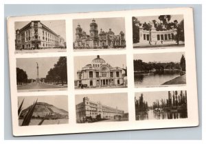 Vintage 1930's RPPC Postcard Scenes Around Mexico City Mexico - Lakes Cathedrals