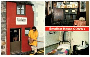 CONWY, North Wales, UK ~ SMALLEST HOUSE in Great Britain c1960s  Postcard