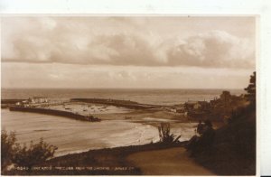 Dorset Postcard - Lyme Regis - The Cobb From The Gardens - Ref 21061A