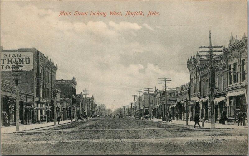 Norfolk NebraskaMain StreetStar StoreCalumet RestaurantBeeler Dry Goods1908