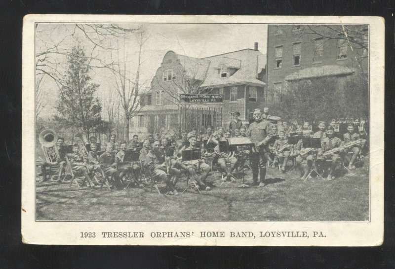 LOYSVILLE PENNSYLVANIA PA. TRESSLER ORPHANS HOME BAND VINTAGE POSTCARD