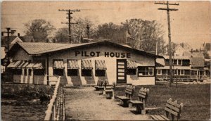 Postcard MA East Gloucester The Pilot House Restaurant Exterior View 1948 S21