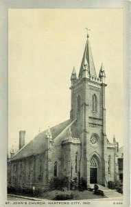 St Johns Church Hartford City Indiana IN Postcard