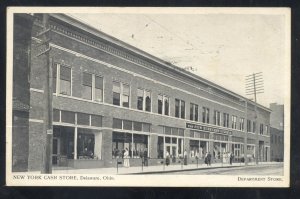 DELAWARE OHIO NEW YORK CASH STORE VINTAGE POSTCARD DOWNTOWN 1908