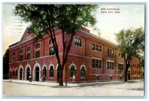 1921 New Auditorium Exterior Building Sioux City Iowa Vintage Antique Postcard