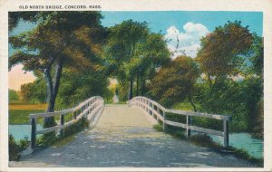 The Old North Bridge at Concord MA, Massachusetts - - pm 1932 - WB