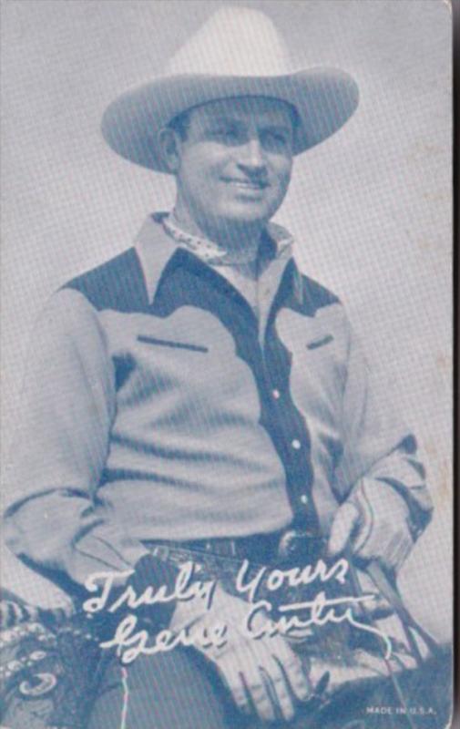 Vintage Cowboy Arcade Card Gene Autry