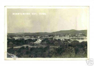 1938 RPPC - NAVAL BASE - GUANTANAMO BAY CUBA