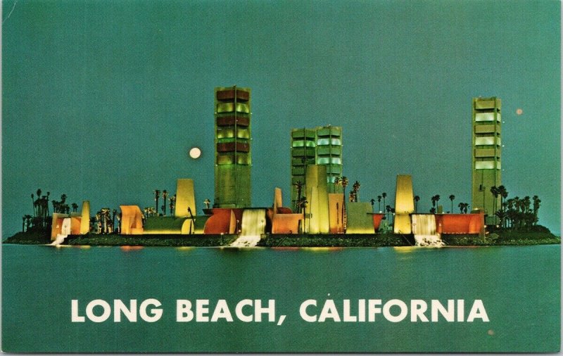 Long Beach CA Offshore Oil Islands Unused Vintage Postcard F34