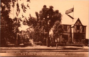 Postcard Blakesley Hotel on Highway 24 in Colby, Kansas