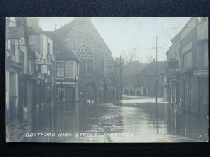 Kent DARTFORD High Street FLOODS of Jan 4th 1925 RP Postcard