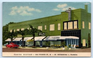 ST. PETERSBURG, FL Florida ~ ESSEX HOUSE & French Restaurant c1940s Postcard