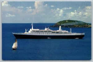 Cruise Ship  Holland America  SS Rotterdam  Postcard