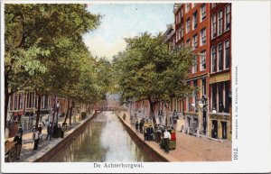 Netherlands Amsterdam De Achterburgwal Vintage Postcard C091