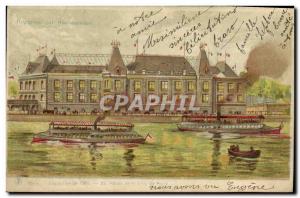 Old Postcard Fancy transparent map Paris Exhibition of 1900 City Palace of Pa...