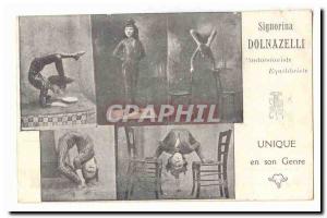 Signorina Dolnazelli Old Postcard Contorsioniste Equilibriste Unique (weird c...