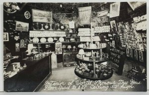 Rppc Interior World Famous Tree House Real Photo Redwood California Postcard O15