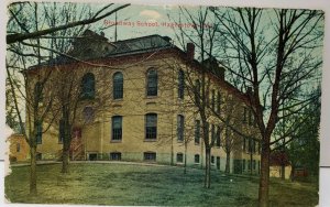 Hagerstown Md Broadway School 1910 to Big Pool Md Postcard E1