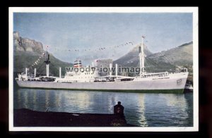 ca0606 - Safmarine Cargo Ship - South African Pioneer , built 1952 - postcard