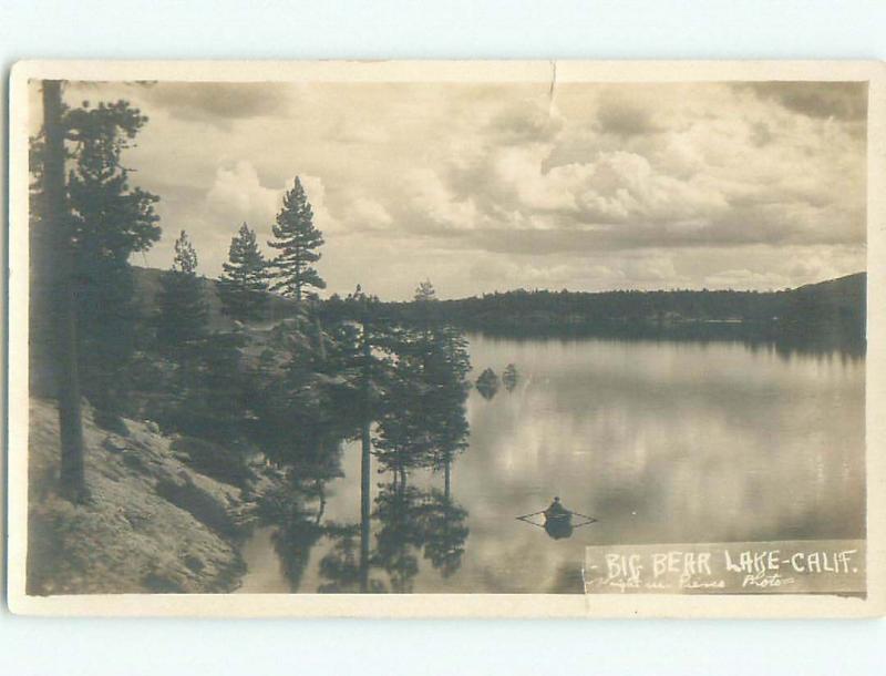 Pre-1930 rppc NICE VIEW Big Bear Lake California CA i9531