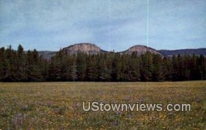 Twin Buttes in Big Horn Mountains, Montana