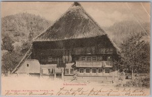 1898 Black Forest House Postcard - Schwarzwaldhaus Freiburg Germany Posted H82