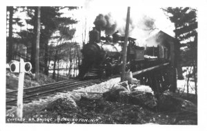 J51/ Bennington New Hampshire RPPC Covered Bridge Postcard c1950s 141