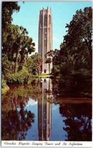 Postcard - Florida's Majestic Singing Tower and Its Reflection - Lake Wales, FL