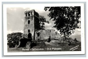 Vintage 1940's RPPC Postcard Ruins of a Cathedral in Old Panama