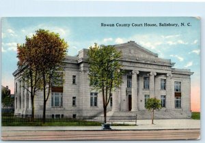 SALISBURY, NC North Carolina ~ Rowan County COURT HOUSE 1915 Postcard