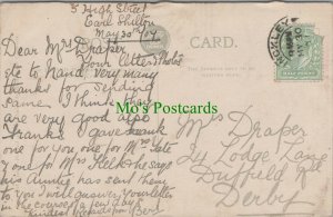 Genealogy Postcard - Draper - 24 Lodge Lane, Duffield Road, Derby  RF7075