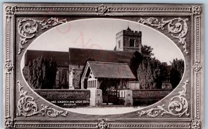 c1910s Ruislip, Middlesex, England RPPC Lych Gate St. Martin Church Photo A75