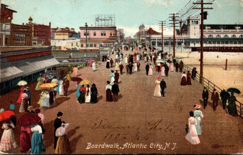 New Jersey Atlantic City The Boardwalk 1907