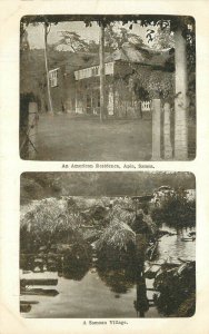 C-1910 Samoa south Pacific Village multi View Postcard 22-8877