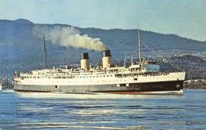 C.P.R. PRINCESS MARGUERITE Victoria, BC - Seattle, WA Ship 1963 Vintage Postcard