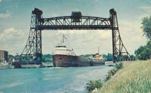 Canada Welland Boat Canal Main Street Bridge Ontario Vintage Postcard 07.73