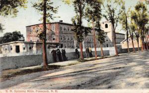 Penacook New Hampshire birds eye view NH Spinning Mills antique pc Z13459