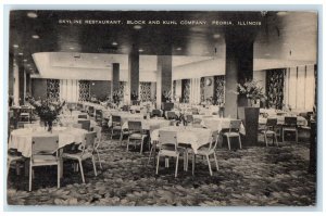 c1948 Skyline Restaurant Block Kuhl Company Peoria Illinois IL Artvue Postcard