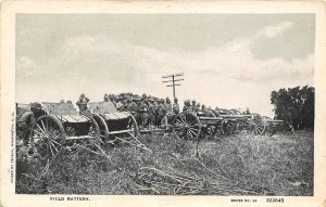 Artillery Field Battery US Army WWI era postcard