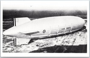 1977 ZRS-4 Akron U.S. Navy Airship Shown In The Ground Photo Posted Postcard