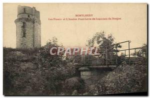 Old Postcard Montlhery Les Fosses and L & # 39Ancien Pont Levis of & # 39ence...