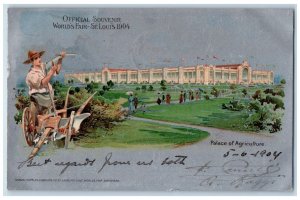 1904 Official Souvenir Worlds Fair St Louis Palace Agriculture Vintage Postcard 
