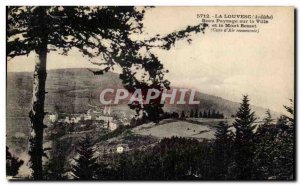 Old Postcard Louvesc Beautiful landscape on the City and Mount Besset