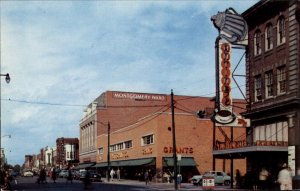 Newport News Virginia VA Montgomery Ward Streete Scene Vintage Postcard