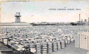 Cotton Compress Hobart Oklahoma 1908 postcard