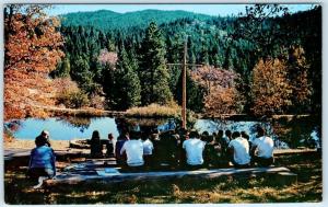 OAKHURST, California CA  CALVIN CREST CONFERENCE GROUNDS Vesper Circle Postcard