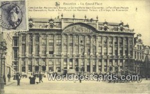 La Grand Place Bruxelles, Belgium 1920 Stamp on front 