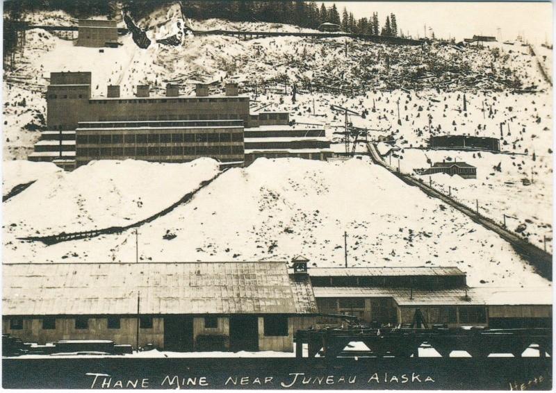 Thane Mine Juneau AK Alaska Gastineau Gold Mill Mining Reproduction Postcard D22