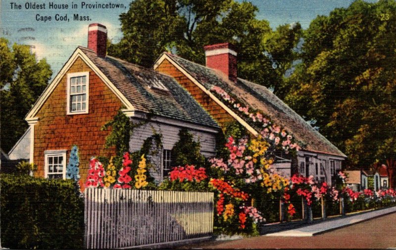 Massachusetts Cape Cod Oldest House In Provincetown 1941