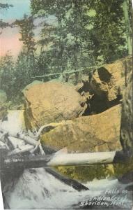 Vintage Postcard Falls on Indian Creek Sheridan MT Madison County